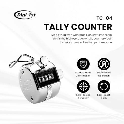 1-Pack Digital Handheld Tally Counter Mechanical Lap Counter Heavy Duty
