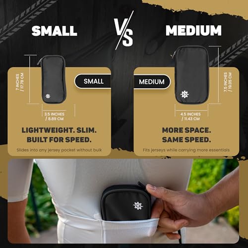 Waterproof Cycling Wallet for Jersey - Small Black Bike Phone & Gear Pouch