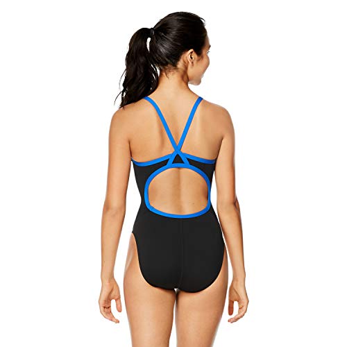 Speedo Women's One-Piece Swimsuit ProLT Flyback Solid Black/Blue 38