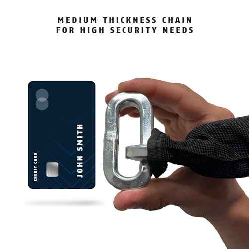 ABUS Hardened Steel 10KS 6 Foot x 3/8" Thick Square Security Chain for Bikes, Containers, Trailers, ATV's, Motorcycles and Personal/Industrial Property