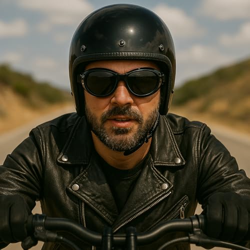 Motorcycle & Airsoft Goggles with Clear & Dark Lenses for All-Weather, ATV, Biker & Extreme Sports