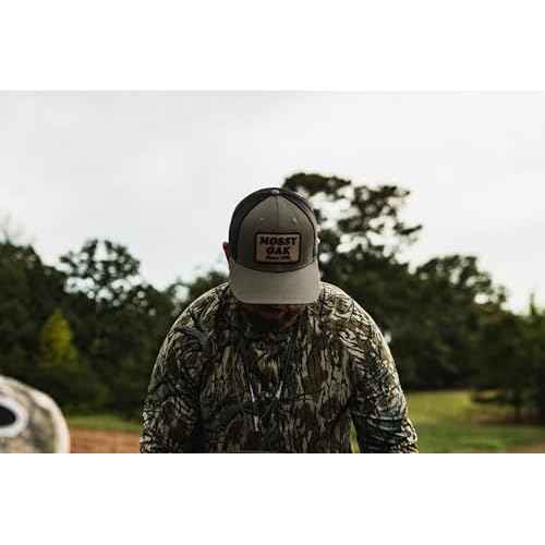 Mossy Oak Vintage Crewneck Sweatshirt for Men | Hunting Camo Shirt with Soft Cotton Blend for Casual Wear, Camping, & Hiking