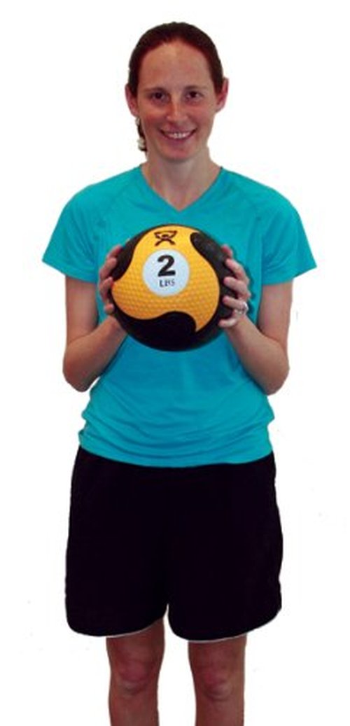 CanDo Rubber Medicine Balls 2lb Yellow