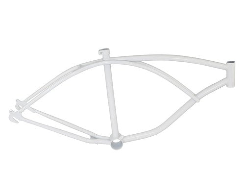 ALTALINE Bike Steel 24" Bicycle Beach Cruiser Frame (White)