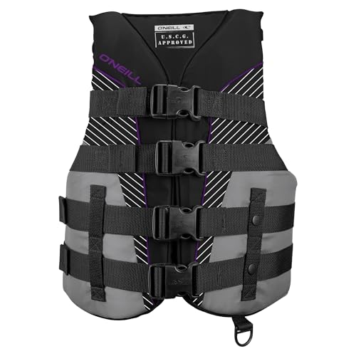 Women’s USCG Approved SuperLite Life Vest - Black/Smoke/Black, Medium