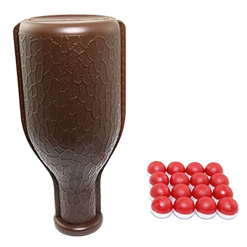 Billiard Shaker Bottle with 16 Red and White Tally Peas for Pool & Snooker