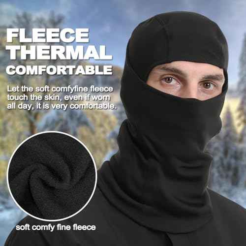 Balaclava Ski Mask, Fleece Thermal Winter Face Mask for Men Women, Cold Weather Gear for Skiing Motorcycle Hunting
