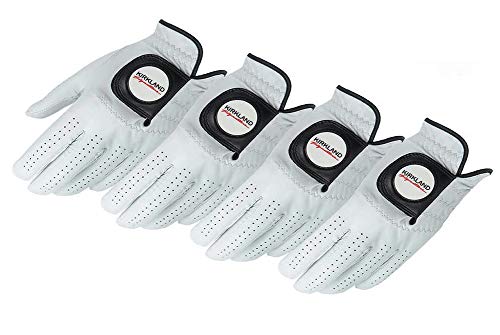 Golf Gloves Premium Cabretta Leather Large 4 Pack - Left Hand for Right Handed Golfers