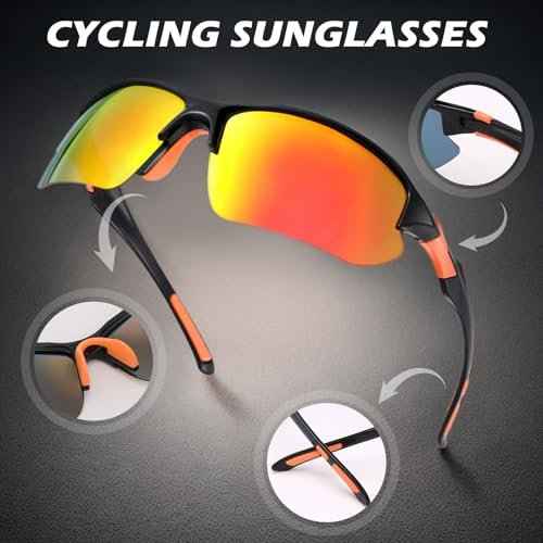 4 PACK Polarized Sport Sunglasses for Women Men UV Protection,Running Cycling Fishing Sunglasses Outdoor