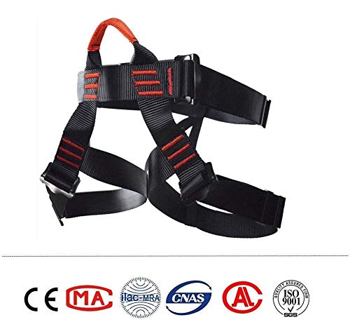 HandAcc Climbing belts, Safe Seat Belts for Tree Climbing Outdoor Training Caving Rock Climbing Rappelling Equip - Half Body Guide belt for Women Man and Novice