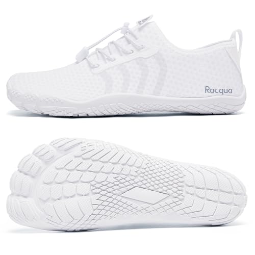 Water Shoes Men Women Quick Dry Lightweight Barefoot Swim Footwear - Wz1115 White 35