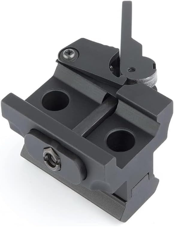 0.5/0.75/0.83 inch Single Picatinny Rail Riser Mount with QD Lever Lock Quick Release, 4 Slots Riser Mount for Red Dot Sight