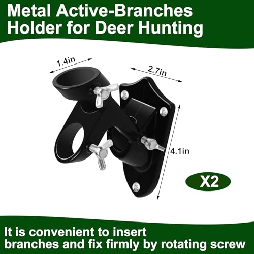 2 Pack Metal Deer Hunting Tree Branch Holders Adjustable Mounting Bracket with Stainless Hardware