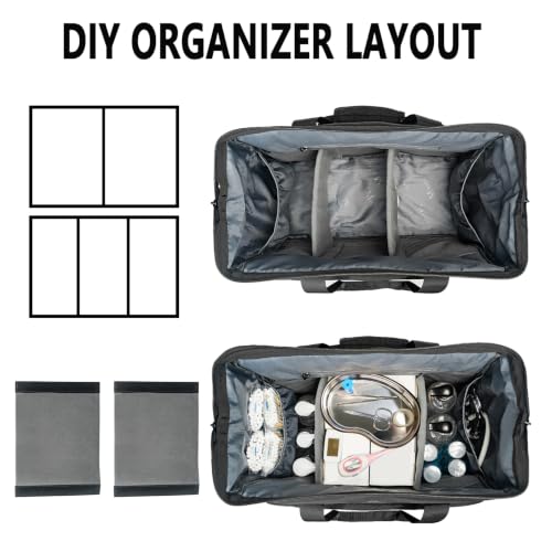 Large Medical Bag for Nurses and Doctors with Multi-Compartment Organizer
