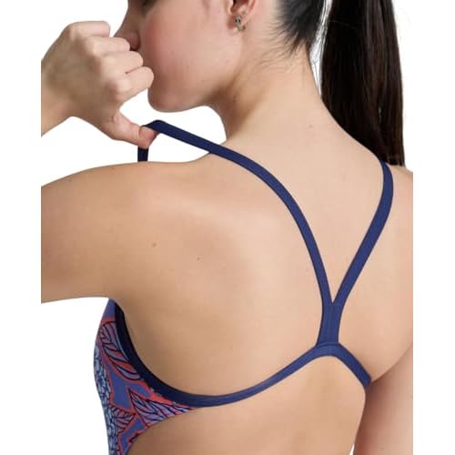 ARENA Women's Hydrangea Bouquet Challenge Back-Chlorine Resistant Swimwear for Competition, Race Training
