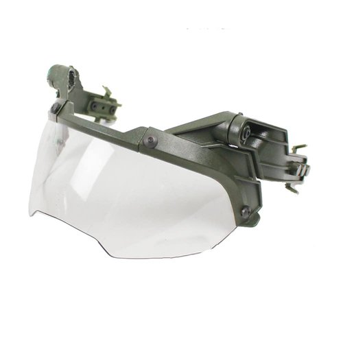 Outdoor Paintball Shooting Face Protection Gear Tactical Fast Helmet Wing Rail Side Rail Mount Helmet Goggles - Transparent Len
