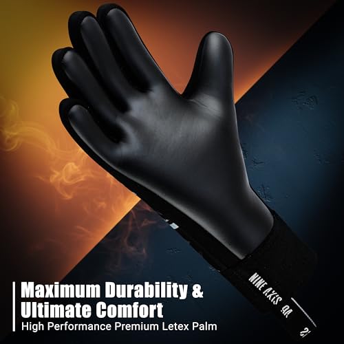 Kids Soccer Goalkeeper Gloves Black Size 6 Youth Goalkeeping Gear