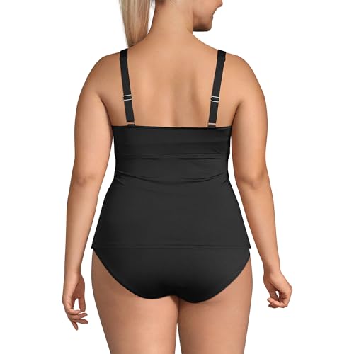 Lands' End Women's Chlorine Resistant Wrap Tankini Swimsuit Top
