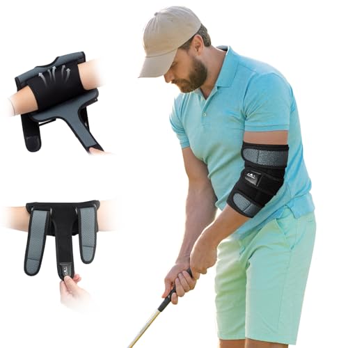 Elbow Support Brace for Men Women - Compression Sleeve for Tennis Golf Bursitis Tendonitis - Green & Black