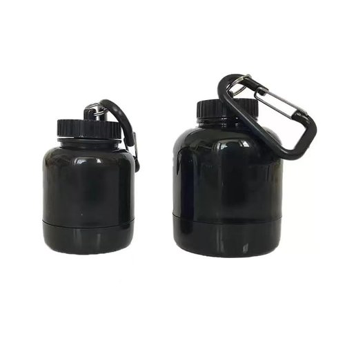 Protein Powder Container with Durable Keychain -Portable Protein Powder Supplement Funnels with Keychain-Portable Protein Powder Container to go for The Gym,Workouts,Fitness,and Travel Big&Small 2PCS