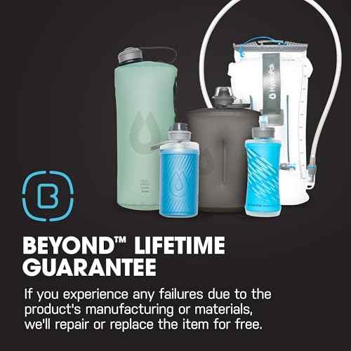 HydraPak PocketFlask 500ml - Compressible, Low Profile Soft Flask Water Bottle, Ideal Fit for Run Belts and Form Fitting Pockets with Locking Cap (500ml / 17oz)