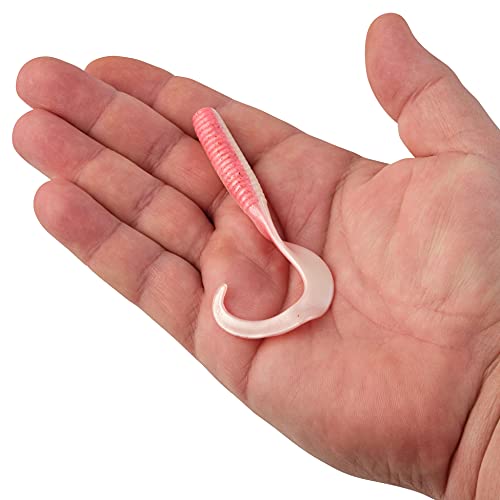 Pink Shine 4-Inch Soft Plastic Fishing Grub Bait - Proven Tail Action