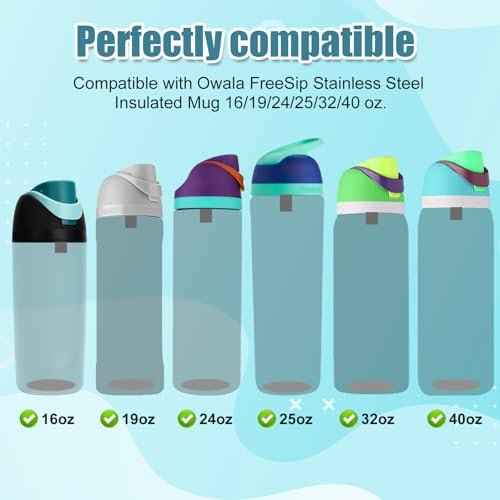 3pcs Replacement Stopper for Owala FreeSip 24/32oz, Water Bottle Top Lid Gasket Parts for Owala 16/19/24/32/40oz Seal Bottle Cap Mouth Silicone Bottle Gasket Plug Accessories, BPA Free(3 Colors)