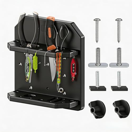 Boat Track System Tool Holder with Rail & Screw Mount - Fishing Bait & Tackle Storage
