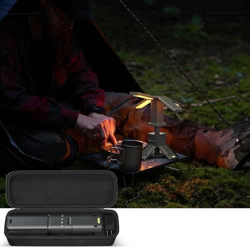 BooBowl Case Compatible with Clemas/ for BougeRV/ for SakerPlus Telescopic Rechargeable Camping Lights, Electric Outdoor Lamp Magnetic Lanterns Storage Holder Bag- Box Only