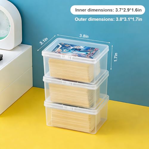 4 Pack Game Card Storage Box Clear Plastic Card Holders for UNO and Trading Cards - Variation 4