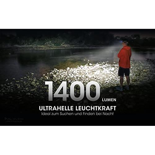 Nitecore Headlamp NU43 Lightweight USB C Rechargeable LED Head Torch 1400 Lumens 130m Beam Range Red Light for Night Vision