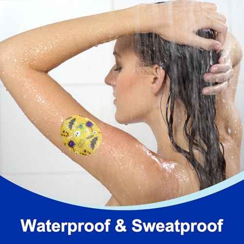 HONYOU 15Pack Libre 3 Sensor Covers Waterproof, 15 Days Long Stay Libre 3 Plus Protective Festive Print Pattern CGM Adhesive Patches Without Hole, Hypoallergenic & Latex-Free, Sweatproof