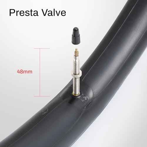 2 PCS 27.5 Inch Heavy Duty 27.5x1.75-2.40 Bike Tubes FV48mm Presta Valve 45/62-584 Inner Tubes Compatible with 27.5x1.75 27.5x1.95 27.5x2.10 27.5x2.125 27.5x2.25 27.5x2.40 Bike Bicycle Tire Tubes