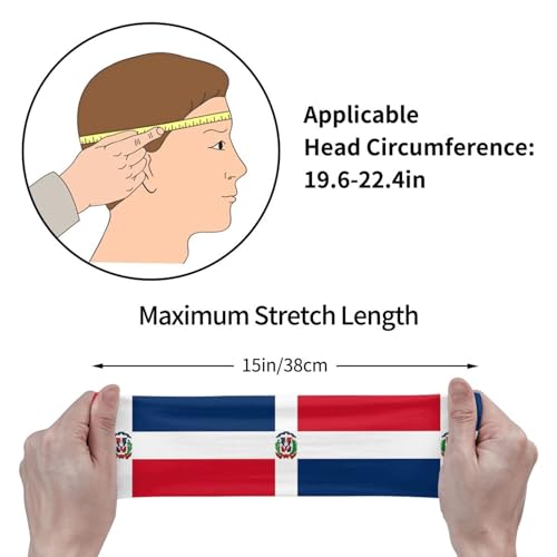 Cute Flag Headbands Women Men Flag Sweatband Sports Headband for Running, Cycling, Yoga Gym, Working Out