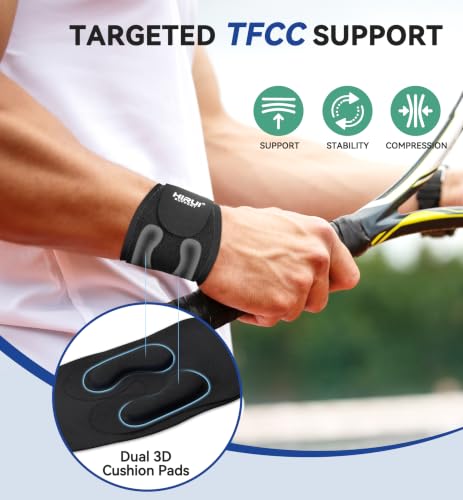 Ultralight Breathable Wrist Brace Support for Ulnar Pain - Black 2