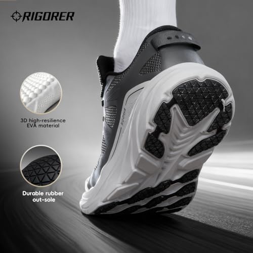 Men's Wide Fit Running & Referee Shoes - Cushioned Support, Breathable Mesh