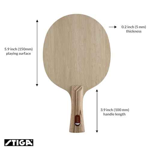 Stiga Pure Table Tennis Blade, Round Wood Blade for Experienced Advanced Offensive Players, Competition Approved