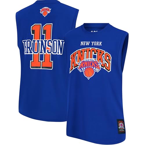 New York Knicks Jalen Brunson Men's NBA Sleeveless Mesh Tank Top - XX-Large Team Colors