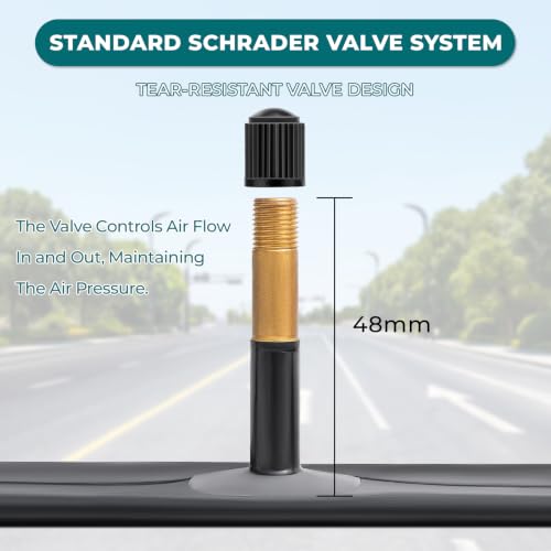 27.5 Inch Bicycle Tubes with Schrader Valve - Pack of 2 for Mountain, City & Cruiser Bikes