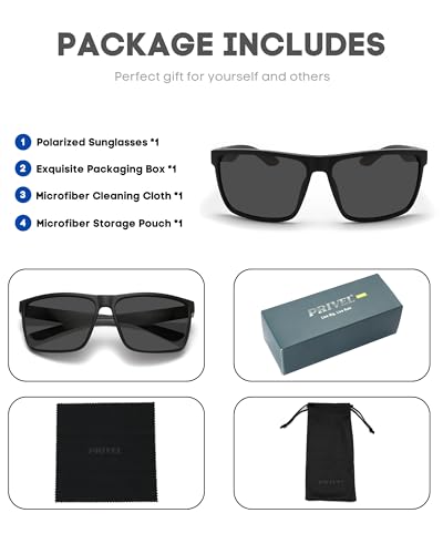 XXL Large Polarized Sports Sunglasses for Big Heads Men Black Grey Variation