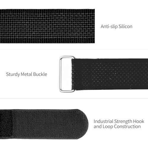 Trilancer Bike Rack Straps, 4-Pack Adjustable Bike Wheel Stabilizer Strap with Hook and Loop for Car and Wall Mount, for Transportation and Storage (29.5'' x 1.5'')