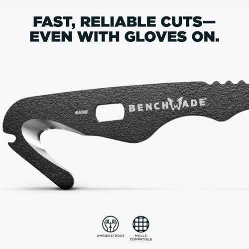 Benchmade - Hook Safety Cutter and O2 Wrench with Black 440C Handle (8 BLKWMED)