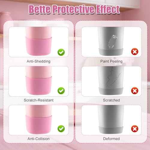 2pcs Silicone Boot for Owala SmoothSip Slider 12oz 20oz, Anti-Slip Protective Sleeve for Owala Coffee Tumbler Travel Mug Cover Base Accessories, BPA-Free