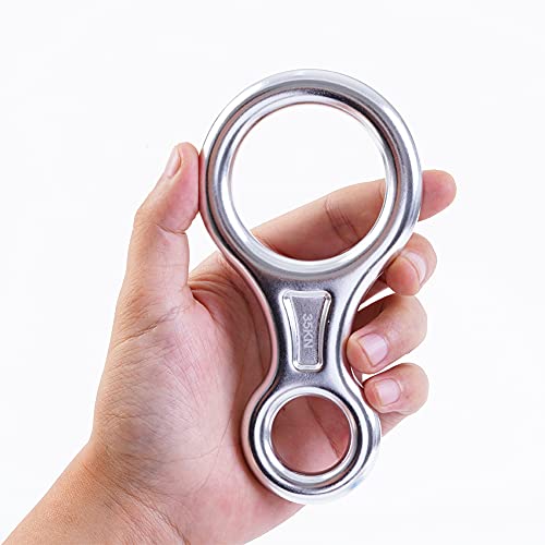 Aluminum Figure 8 Descender Climbing Rigging Plate Heavy Duty Silver