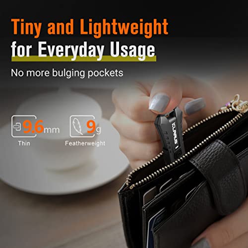 Mini LED Keychain Flashlight - Rechargeable, 40 Lumens, Black