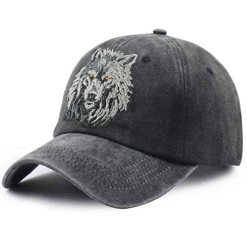Unisex Adjustable Animal Hat for Men Women, Classic Cotton Wild Animals Embroidered Baseball Cap