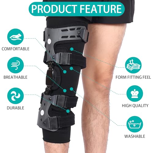 Medium Knee Brace Undersleeve for Sensitive Skin - Black, Compression Sleeve for Post-Surgery