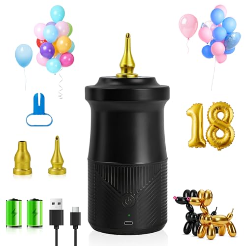 IDIDAN Electric Balloon Pump Portable Inflator for Party Decorations Black