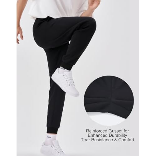 K-Swiss Men's Sweatpants with Pockets - Lightweight & Breathable Joggers for Men, Cuffed Track Pants for Casual Lounge