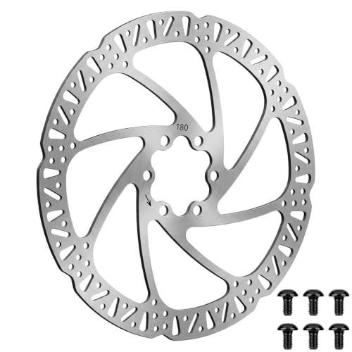 ELVANO 180mm Bike Disc Brake Rotor with 6 Bolts - 1 Piece